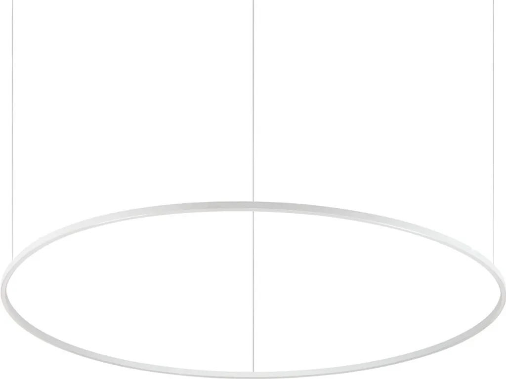 Suspension LED Oracle 89W en aluminium blanc D150cm 4000K moderne