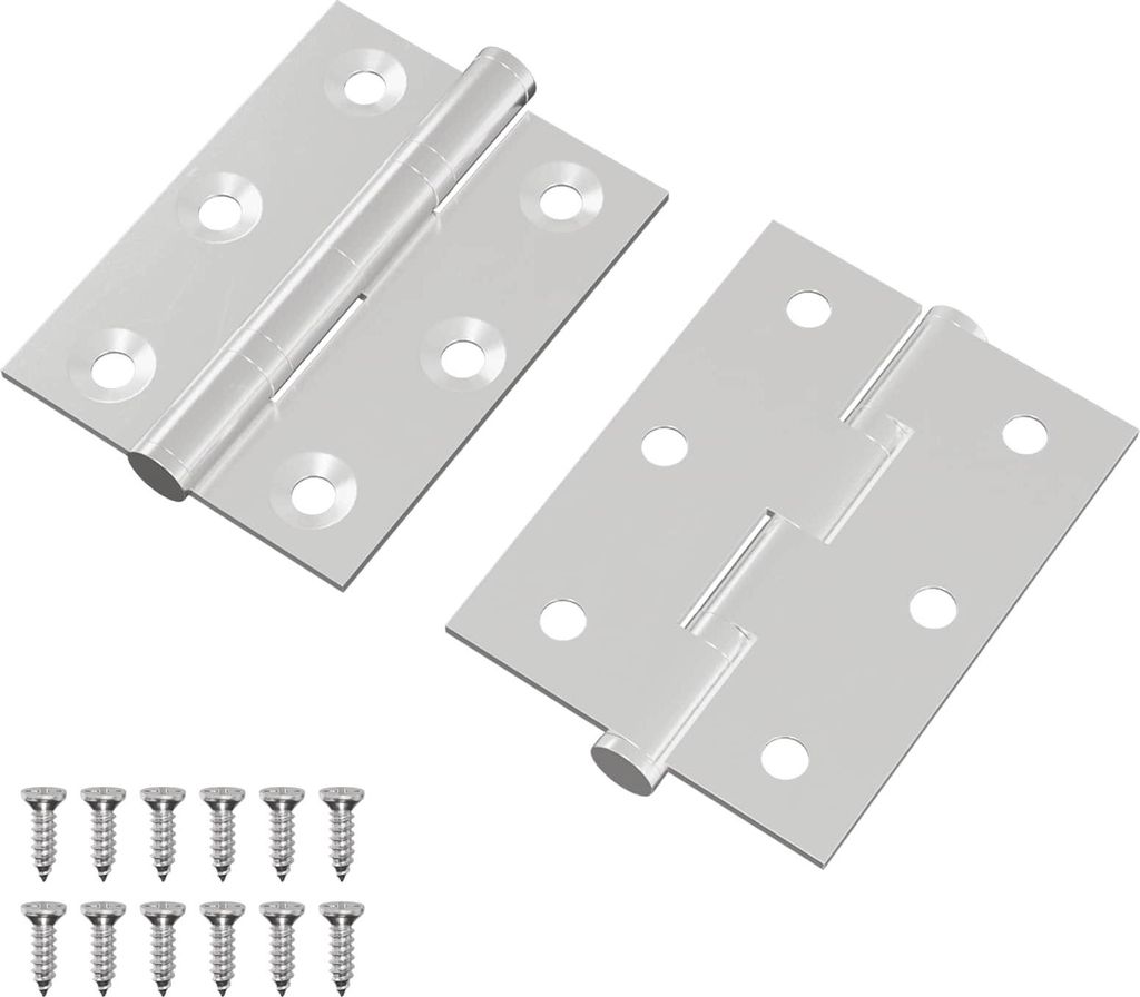 vidaXL Scharnier 2 pcs Silber 50 x 38 x 1,3 mm Stahl