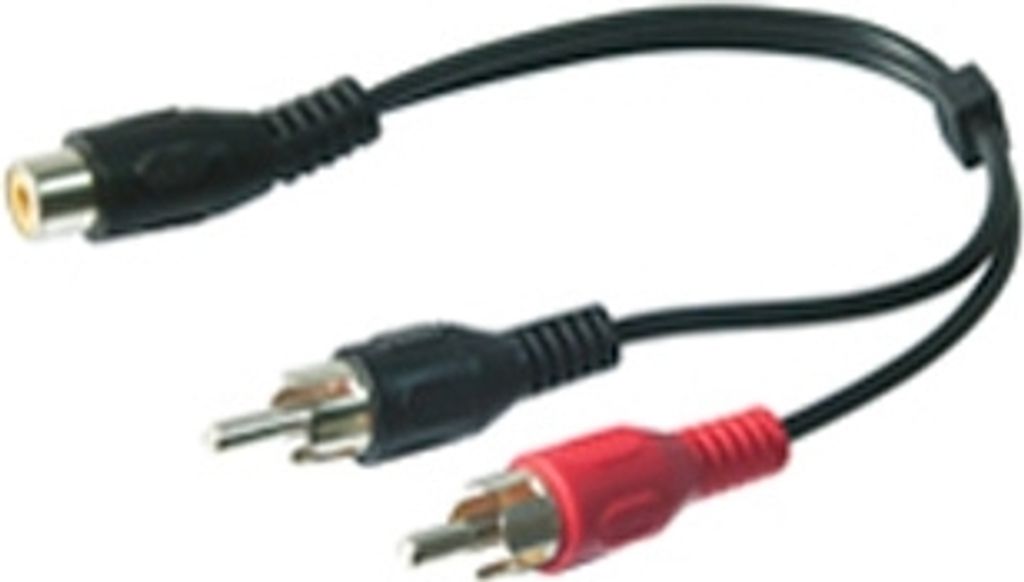 Cinch-Y-Adapterkabel 2xSt. auf 1xBu., Länge ca. 10cm, Good Produktbild 