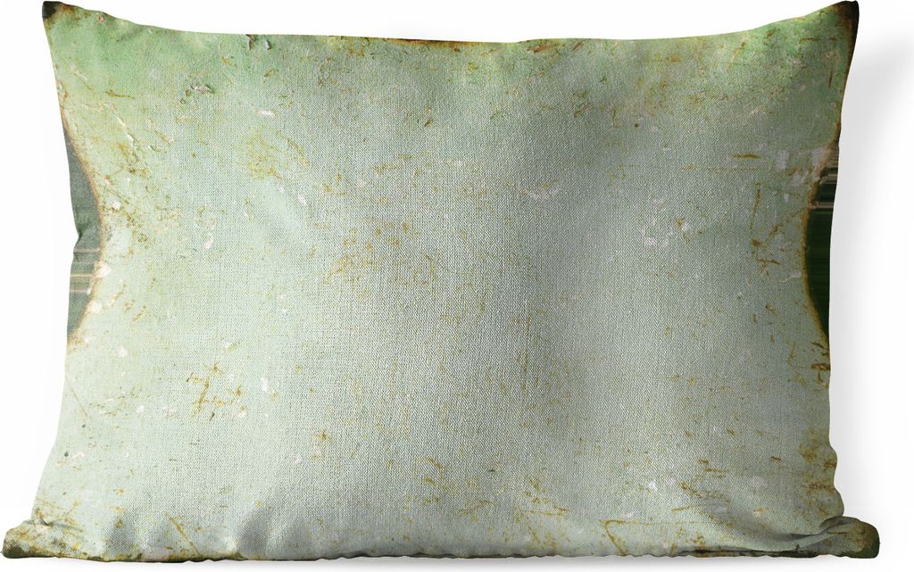 MuchoWow Outdoor Kissen - Eisenstruktur mit hellgrüner Farbe - 60x40 cm - Wetterfest - Lounge Kissen - Zierkissen - Kissen für Innenräume