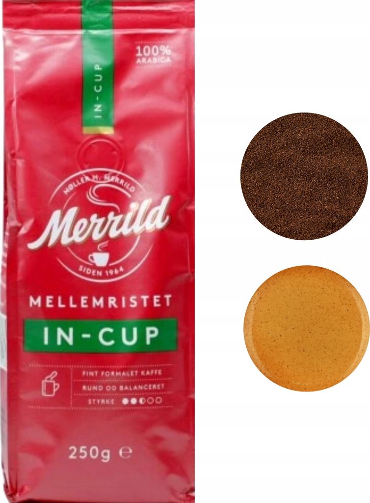 Lavazza Merrild in Cup gemahlener Arabica-Kaffee mittlerer Röstung 250g