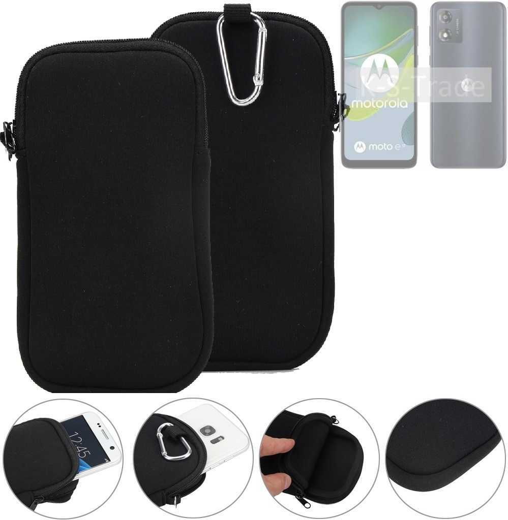 K-S-Trade Neopren-Hülle Handyhülle kompatibel mit Motorola Moto E13 Schutzhülle Neoprenhülle Sleeve Schutz-Hülle Gürtel Tasche Case Holster