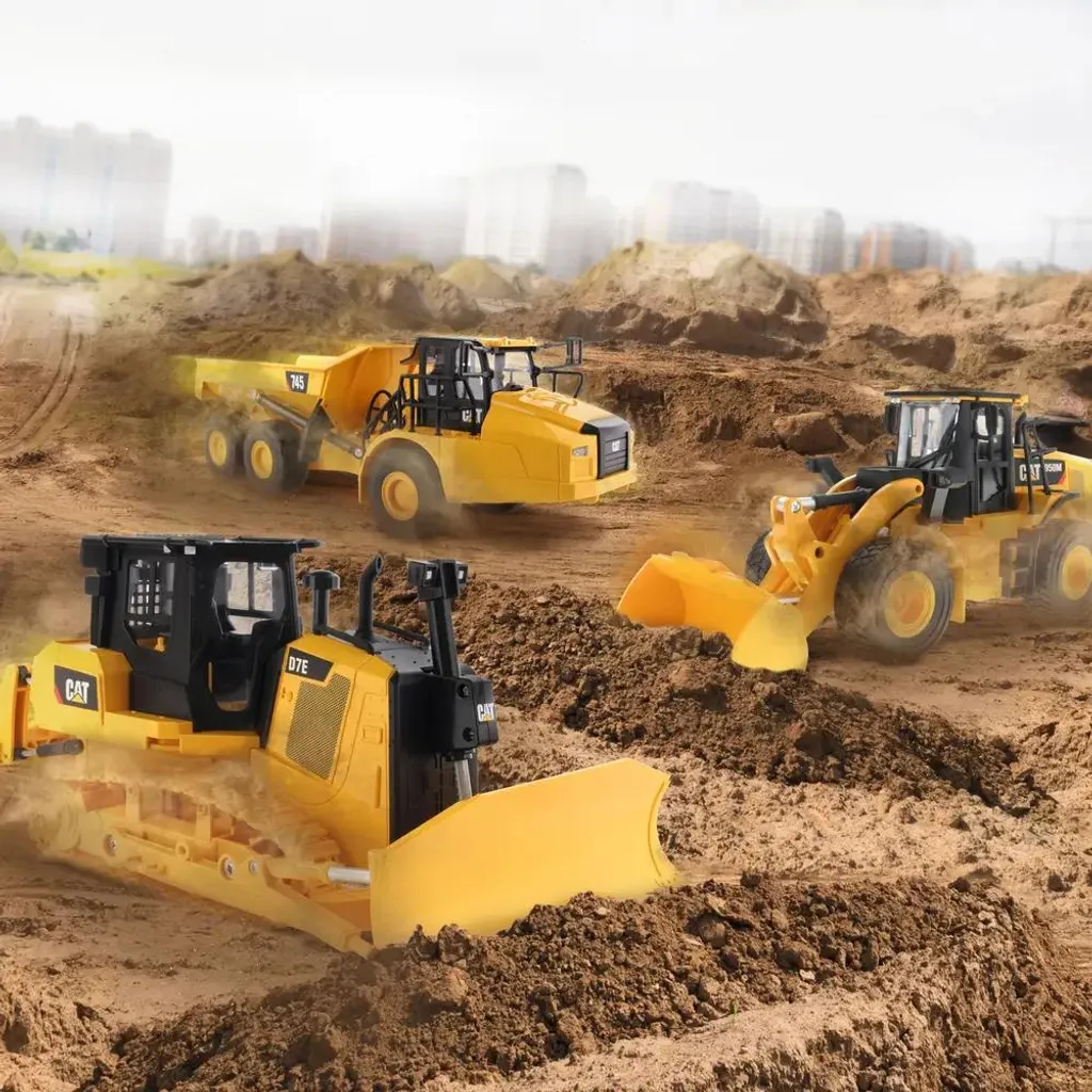 Bulldozer RC CAT D7E Carrera avec Lame Mobile et Sons Réalistes 1:24 - 23