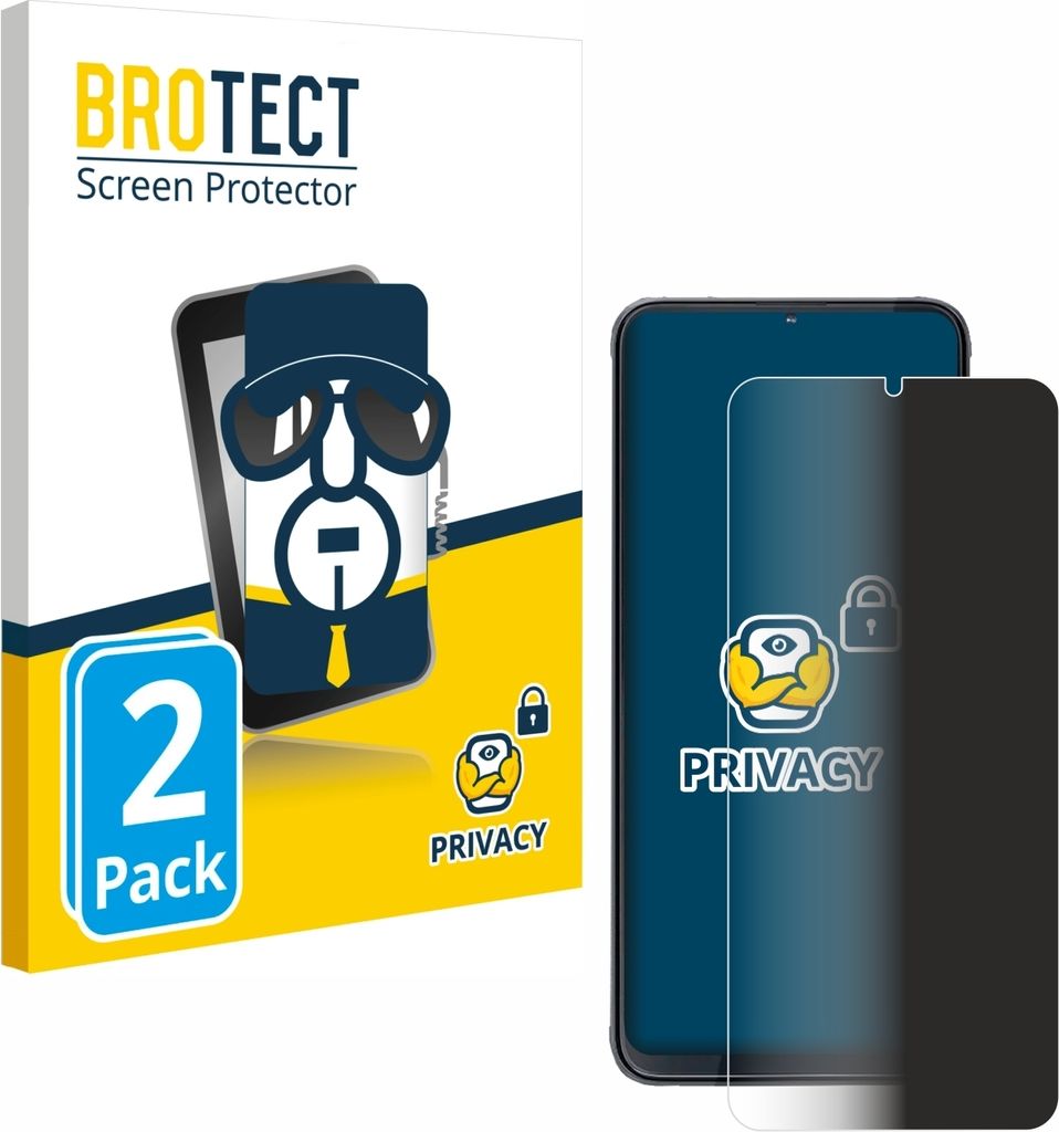 2x BROTECT Sichtschutzfolie für Cubot X70 Anti-Spy Privacy Sichtschutz Blickschutz Folie Blaulicht-Schutz