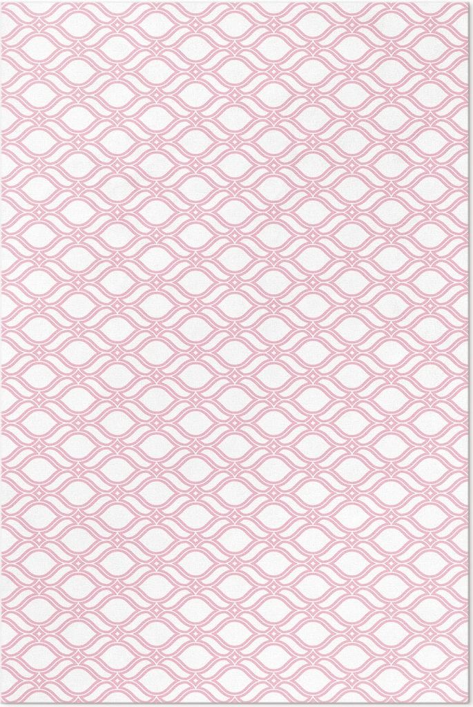 Puderrosa Geflecht, feines Mosaik – Vinyl Fußmatte – 140x210 cm – Rutschfest, Pflegeleicht & Langlebig