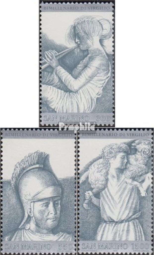 Briefmarken San Marino 1981 Mi 1230-1232 (kompl.Ausg.) gestempelt Todestag von Vergil