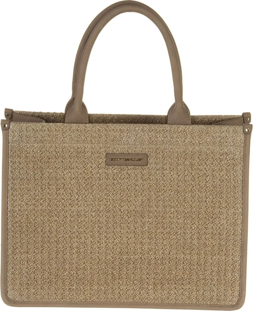 Sac Shopper Betty Barclay Latte marron clair en simili cuir premium