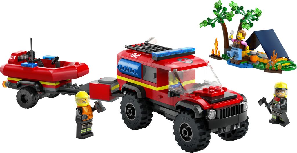 LEGO® 60412 City Pompiers - Camion de pompiers avec canot Image du produit 