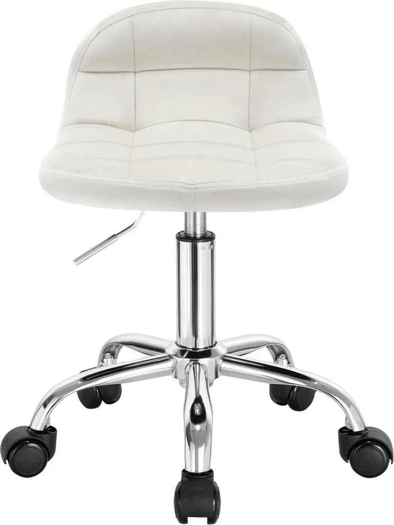 Chaise de bureau gain de place en velours pour petit espace T38