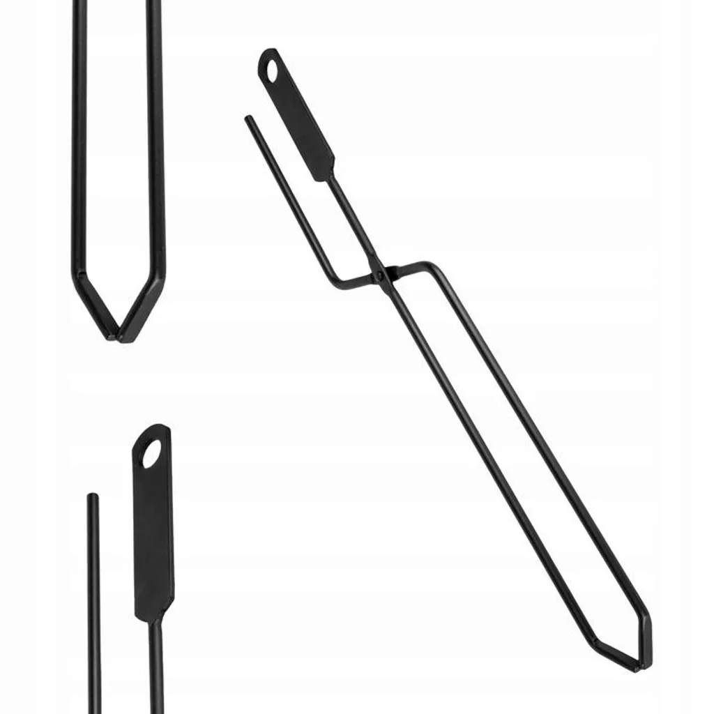Support à bois robuste avec kit d'ustensiles de cheminée 5 pièces noir