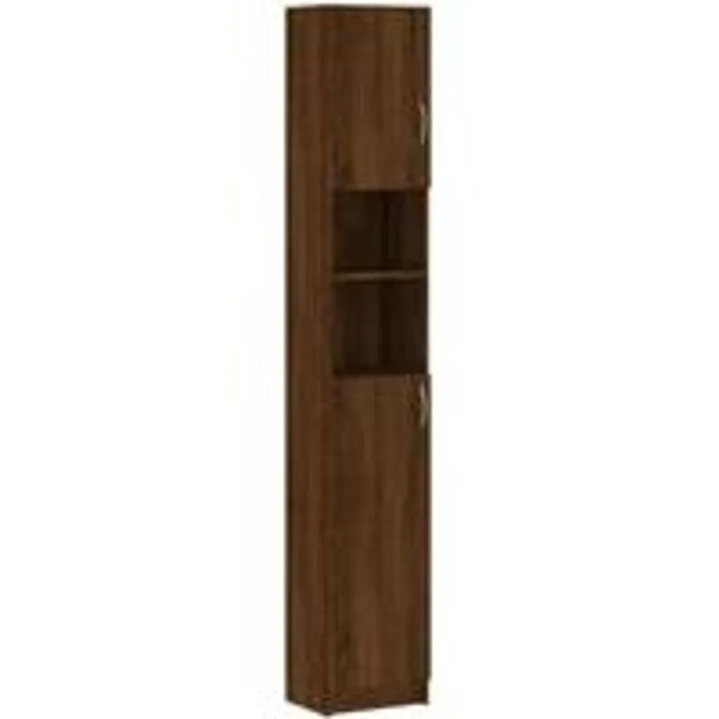 Armoire murale de salle de bain marron 45cm avec portes et étagères