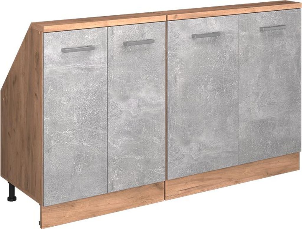 Dachschrägenschrank-Set Vicco Rion Beton 2er Set, Model 56003