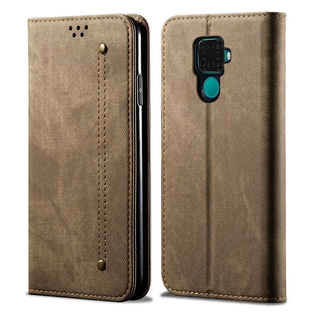 Cover Portafoglio Huawei Mate 30 Lite Pelle Khaki | Sottile e Robusta - 1