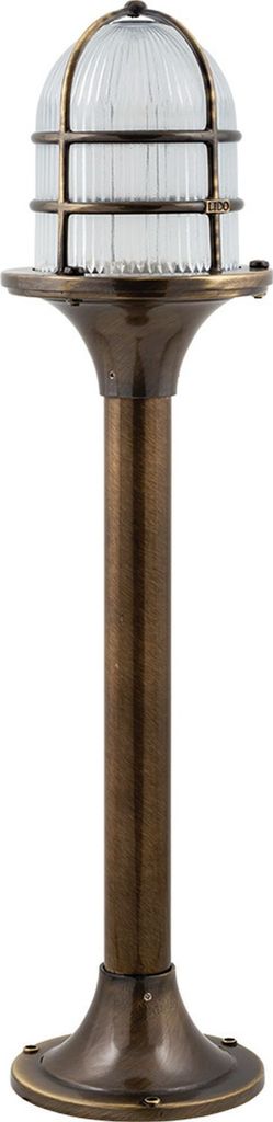 Edle Wegeleuchte FESTOS Messing Glas Maritimes Design H:65cm Außenleuchte Weg Garten Terrasse