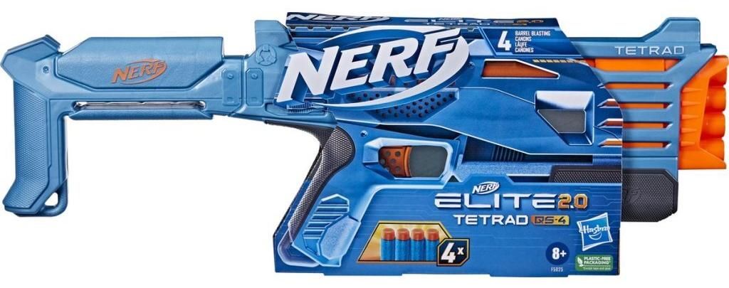Hasbro Nerf Elite 2.0 Tetrad Blaster + 4 dardi F5025 Immagine del prodotto 