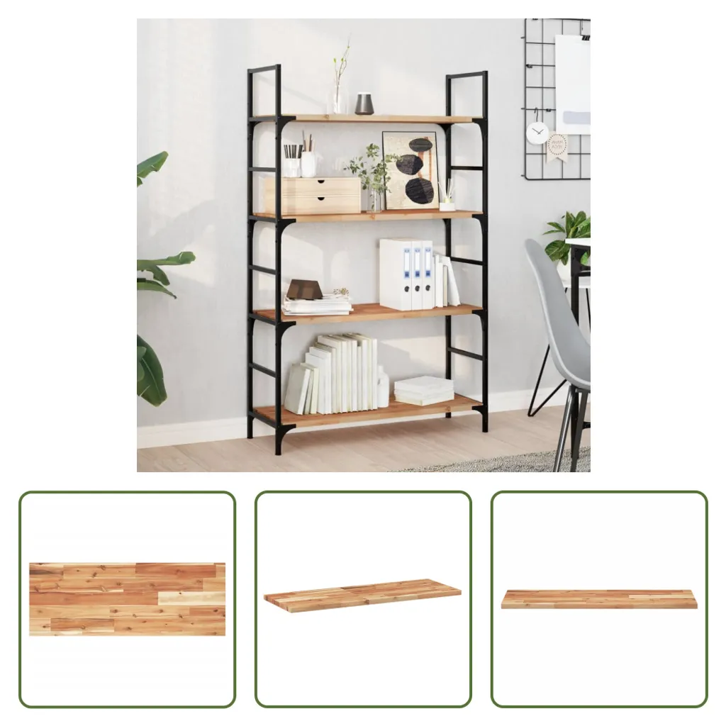Mensola in Acacia Massiccio 100x30x2 cm | Arredo Moderno e Naturale