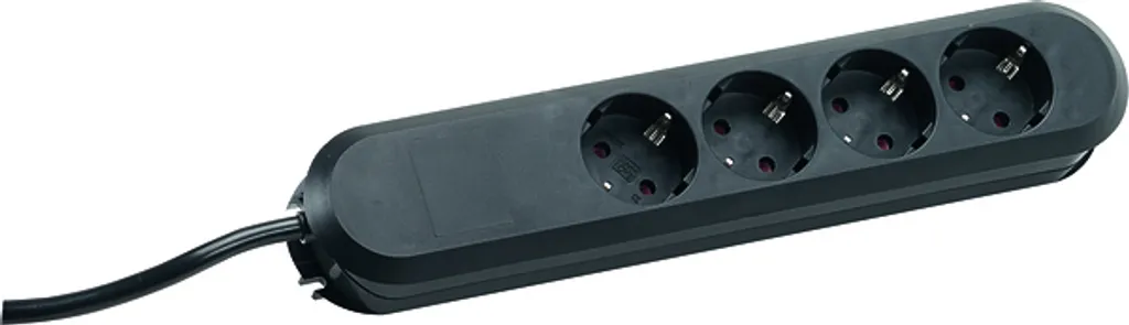 BACHMANN SMART 4xCEE7/3 schwarz Strom 1,5m CEE7/7 - 2