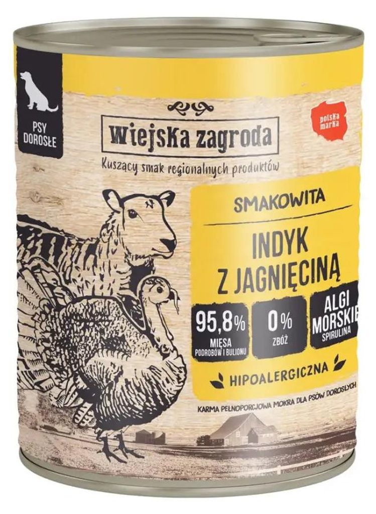 Fattoria Indyk con Agnello - Cibo umido per cani 800 g Immagine del prodotto 