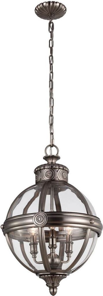 Casa Padrino Luxus Kronleuchter Antik Silber Ø 37,1 x H. 54,9 cm - Runder Kronleuchter im Viktorianischen Stil - Hotel & Restaurant Kronleuchter