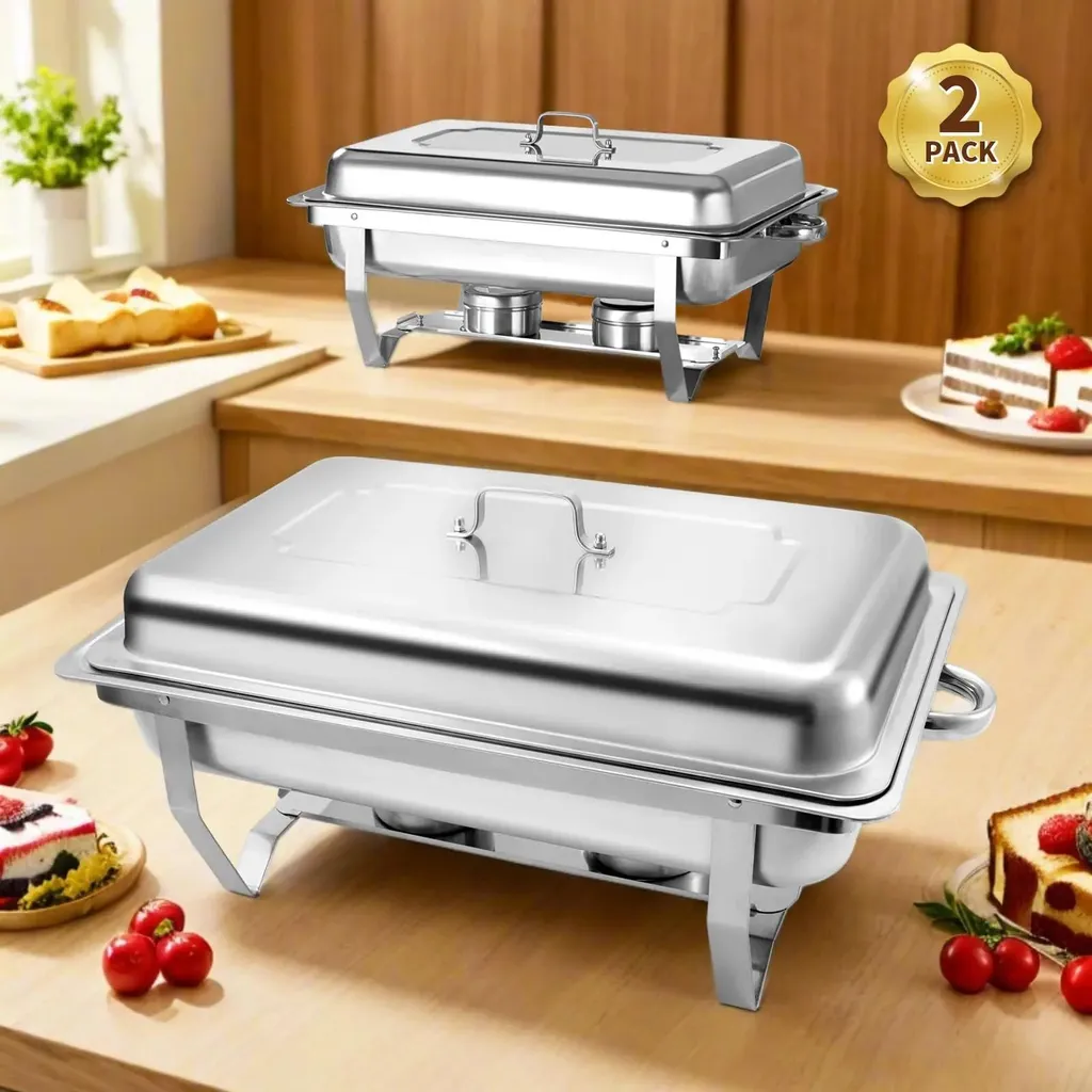 Chafing Dish Buffet Ottimizzato | Scaldavivande Inox Alta Efficienza - 7