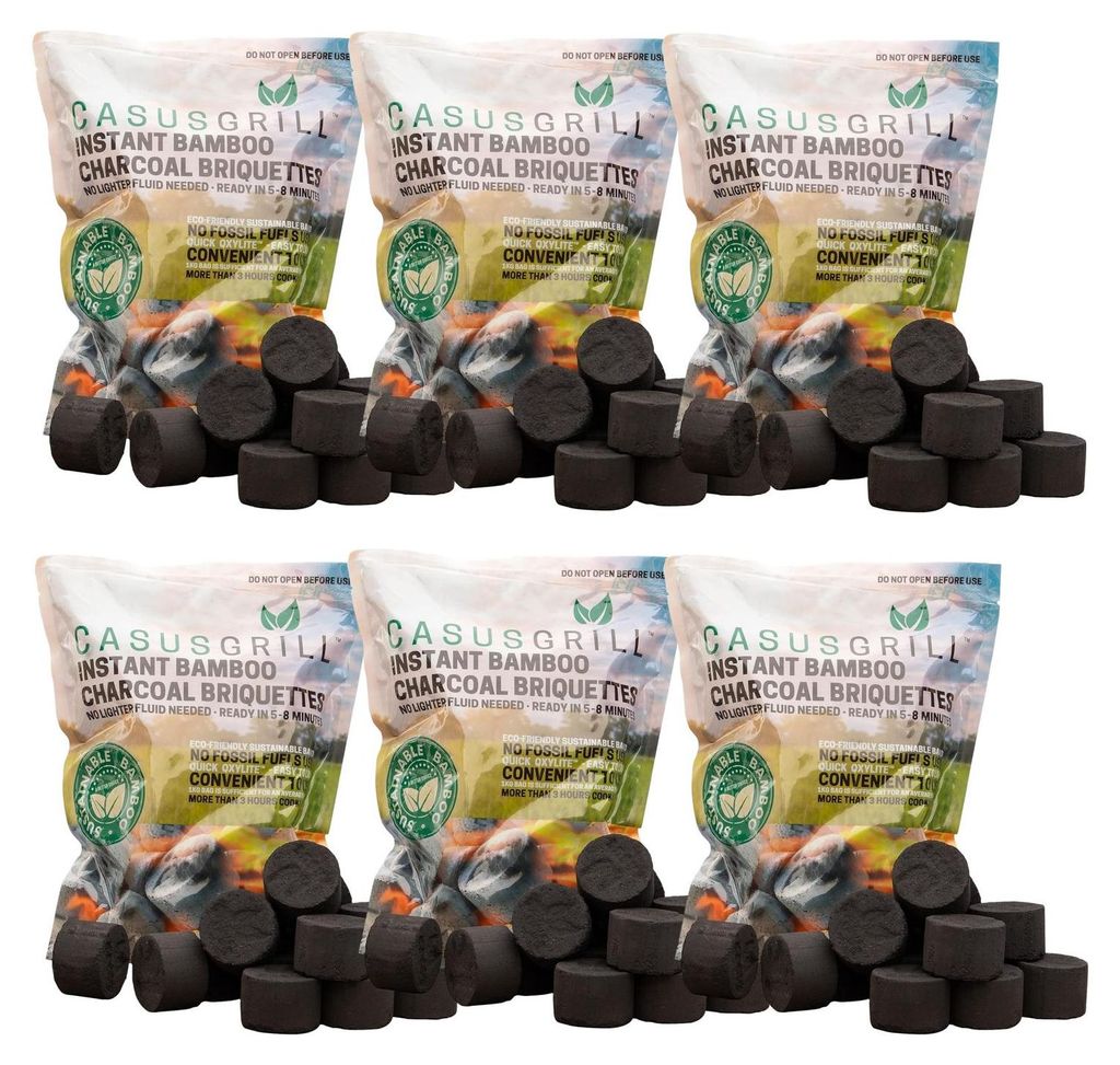 6x CASUSGRILL Briquettes de charbon de bois pour barbecue Image du produit 