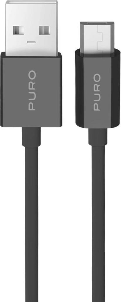 Kabel przewód USB-A - microUSB TPE 12W 1m - czarny