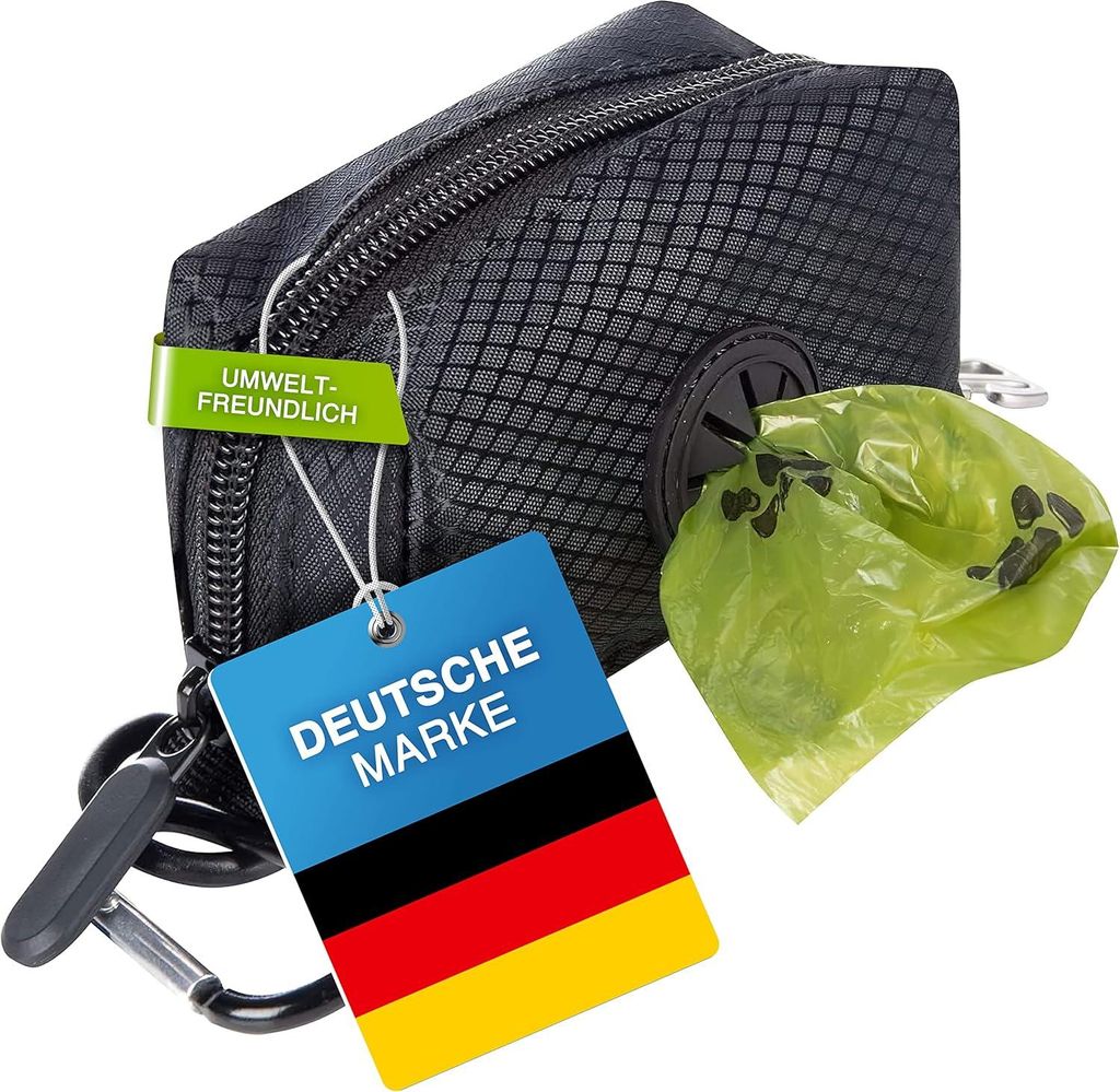 Premium Hundekotbeutelspender inklusive Karabinerhaken für Produktbild 