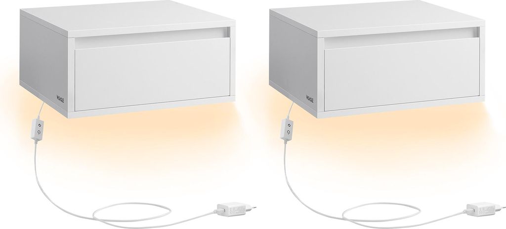 VASAGLE Nachttisch hängend 2er Set, Leuchte mit 3 Farben, Produktbild 