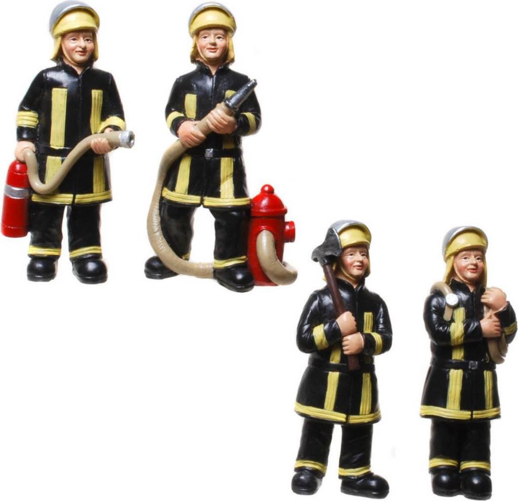 Funny Beruf - Figuren 4er Set Feuerwehrmann