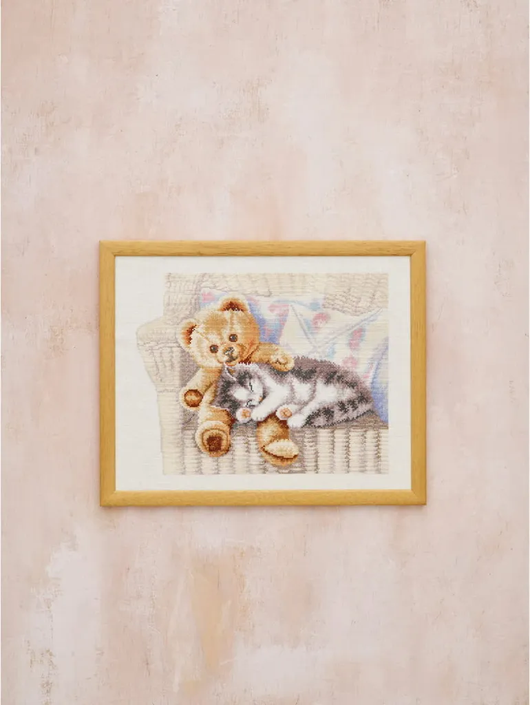 Kit Punto Croce Permin Piccoli Amici Aida 43x34cm - Ricamo Completo