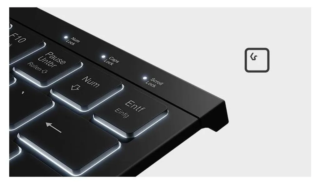 Clavier d'ordinateur compact KeySonic KSK-5010ELC avec pavé numérique - 3
