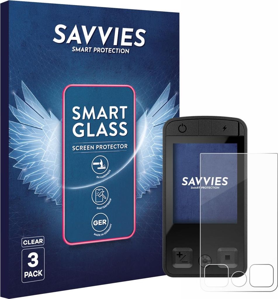 3x Savvies Schutzglas Folie für Bosch Kiox 400C 9H Panzer Schutzfolie Glas Displayschutz klar transparent
