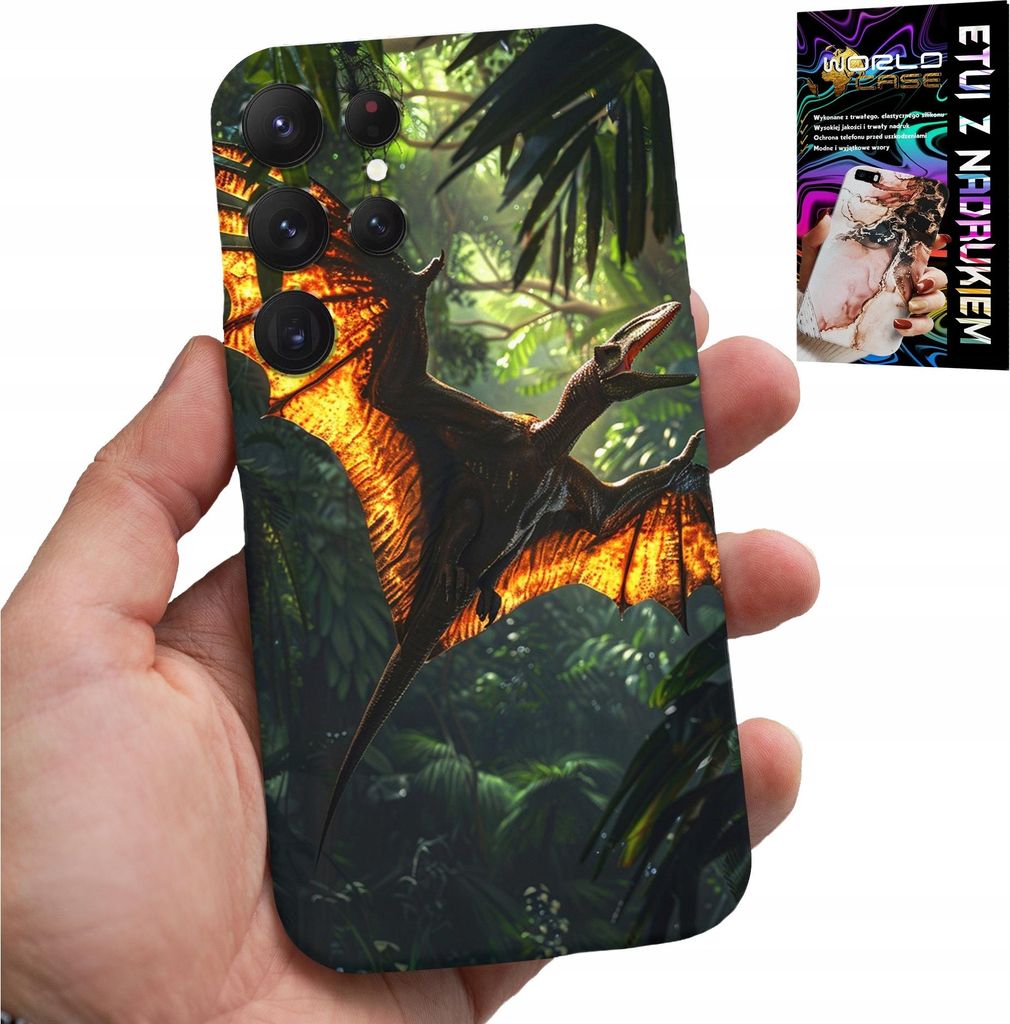ETUI FÜR SAMSUNG GALAXY S23 Ultra - DINO DINOSAUR PTERODACTYL PLATFORM-Gehäuse