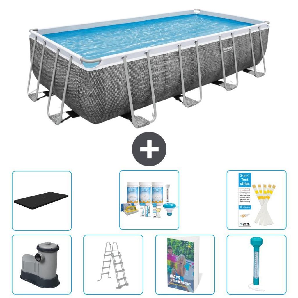 Bestway Power Steel Rechteckig - 549x274x122 cm - 8-teilig S574