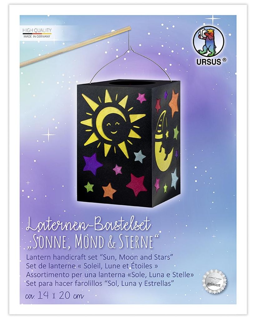 URSUS Laternenbastelset "Sonne, Mond & Sterne" Produktbild 