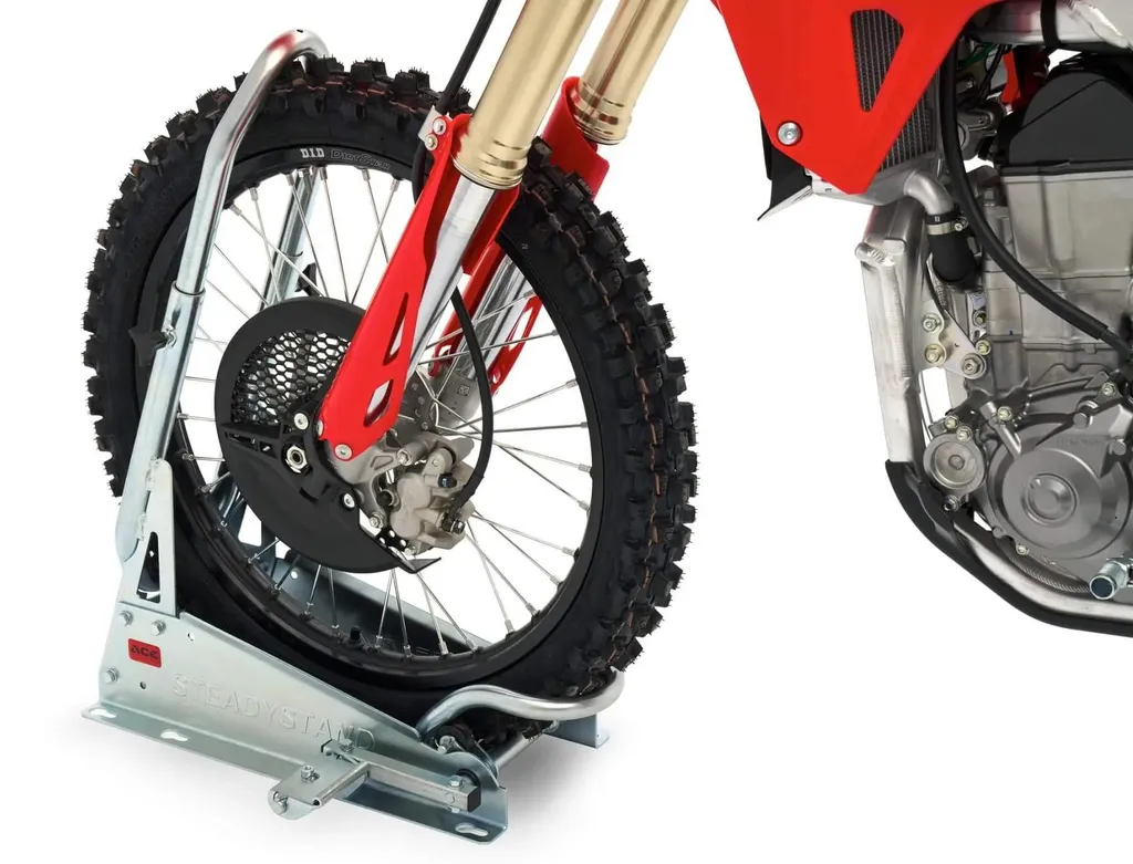 Acebikes SteadyStand Cross - Support Moto Fixation Sol pour Transport