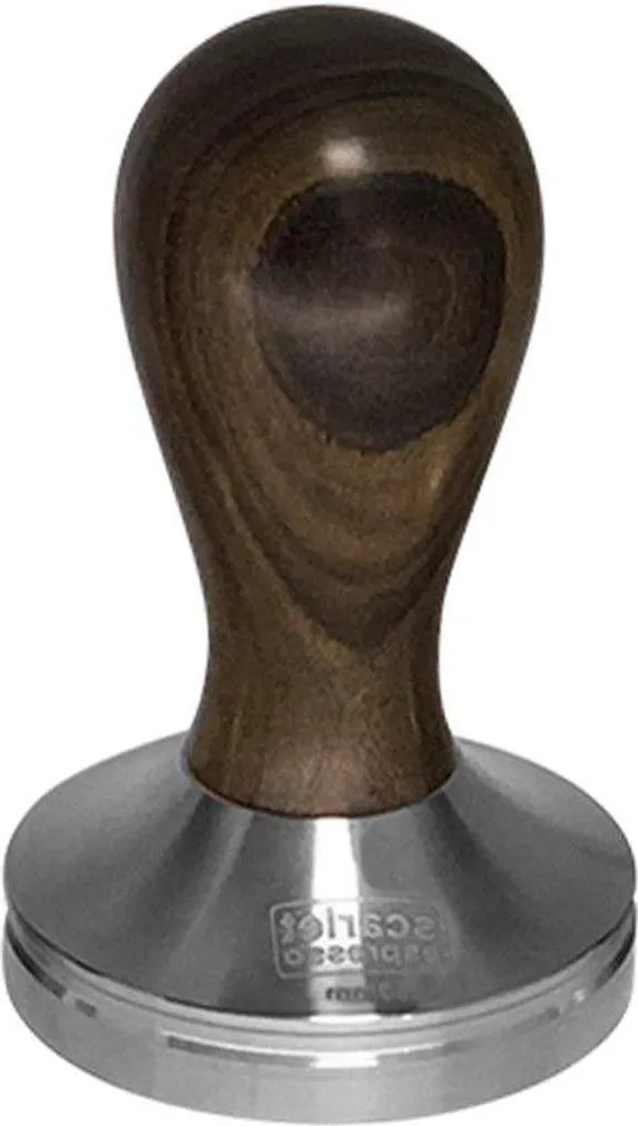 Tampon à espresso 54 mm en bois précieux marron pour porte-filtre