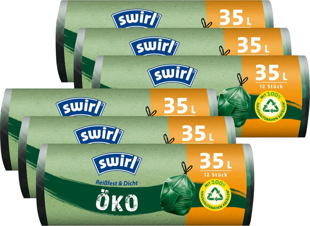 Ekologiczne worki na śmieci Swirl 35L 12 sztuk/rolka ze Zdjęcie produktu 