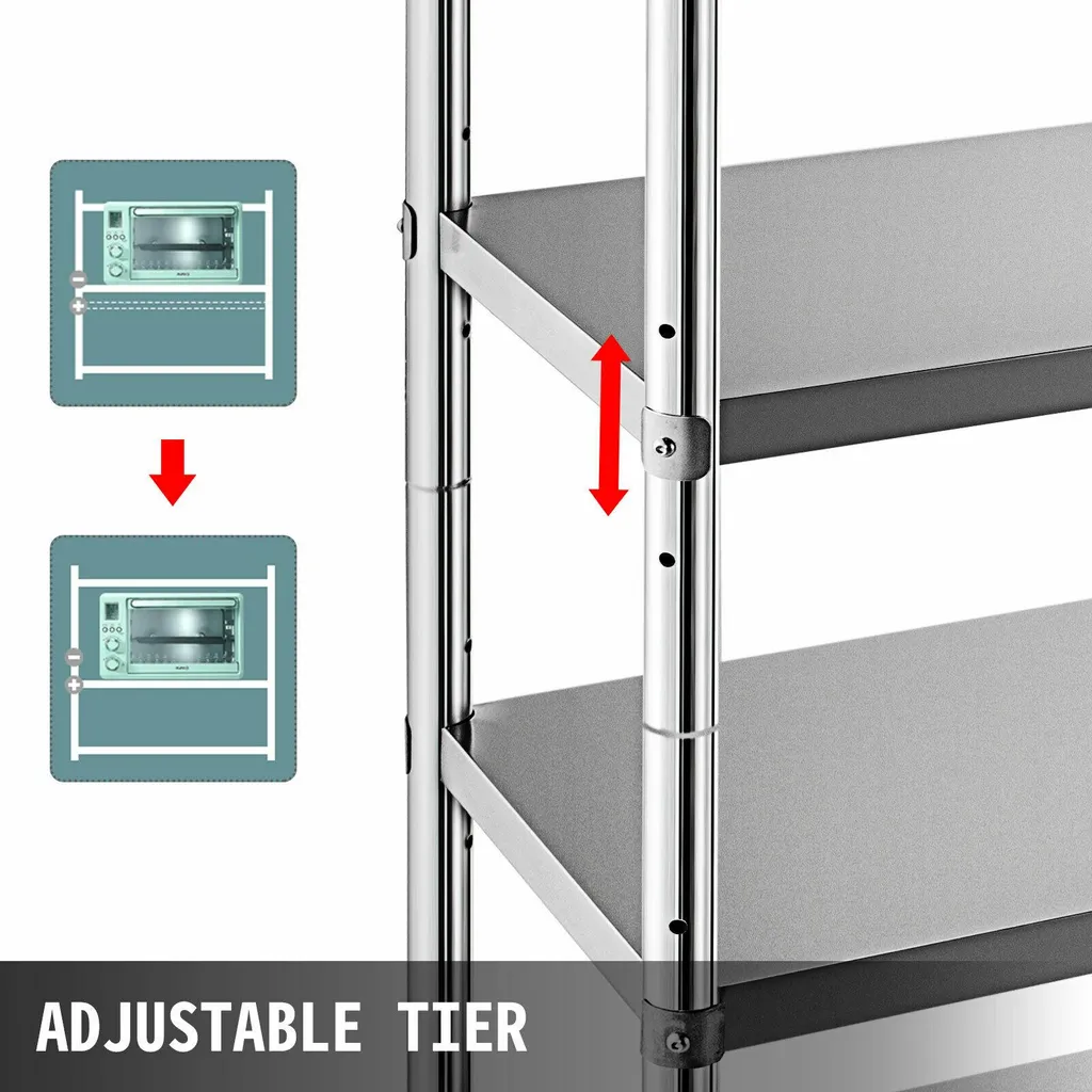 Rayonnage robuste avec tablettes réglables 45x17in acier haute densité