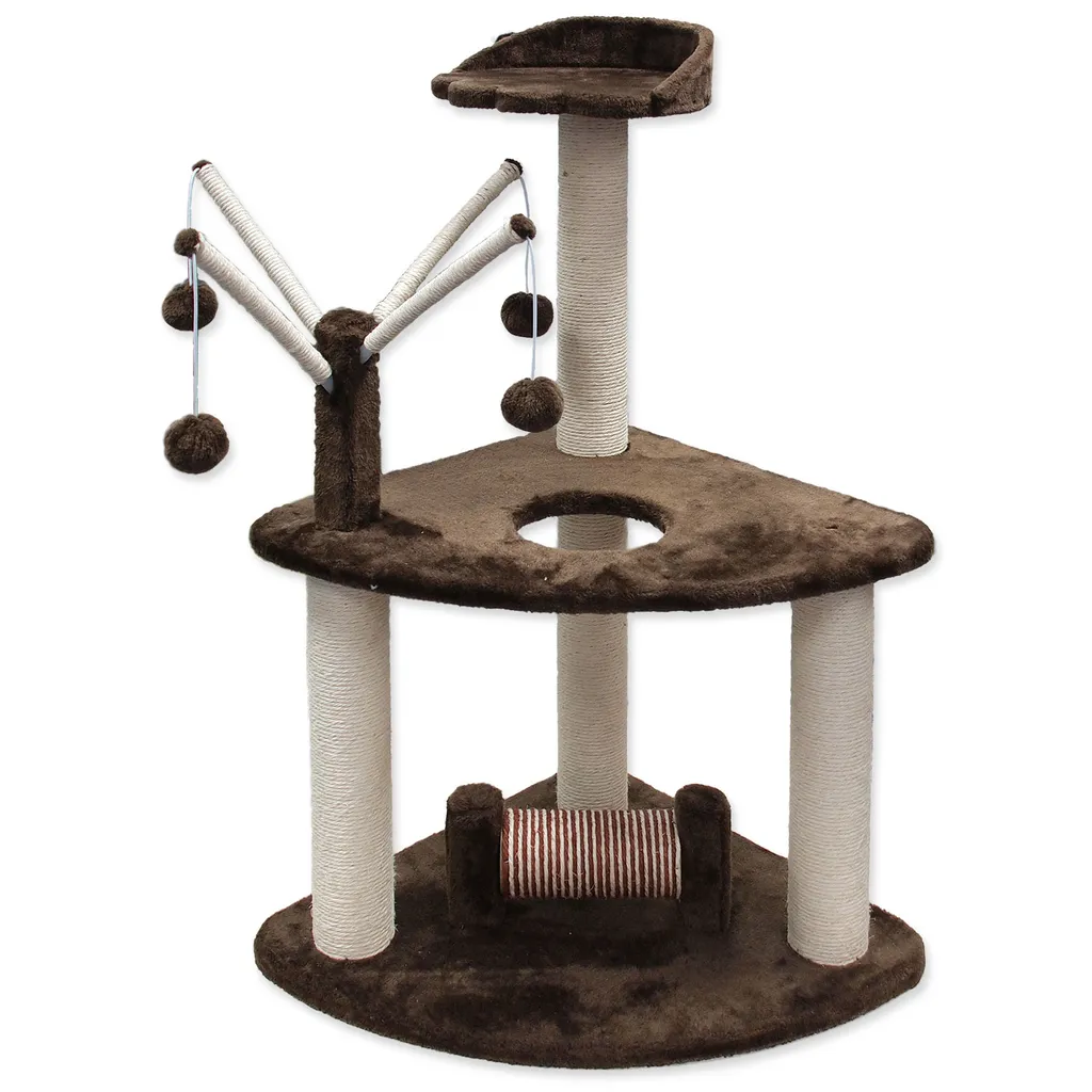 Arbre à Chat Design Adriana Marron 93 cm avec Griffoir en Sisal Résistant