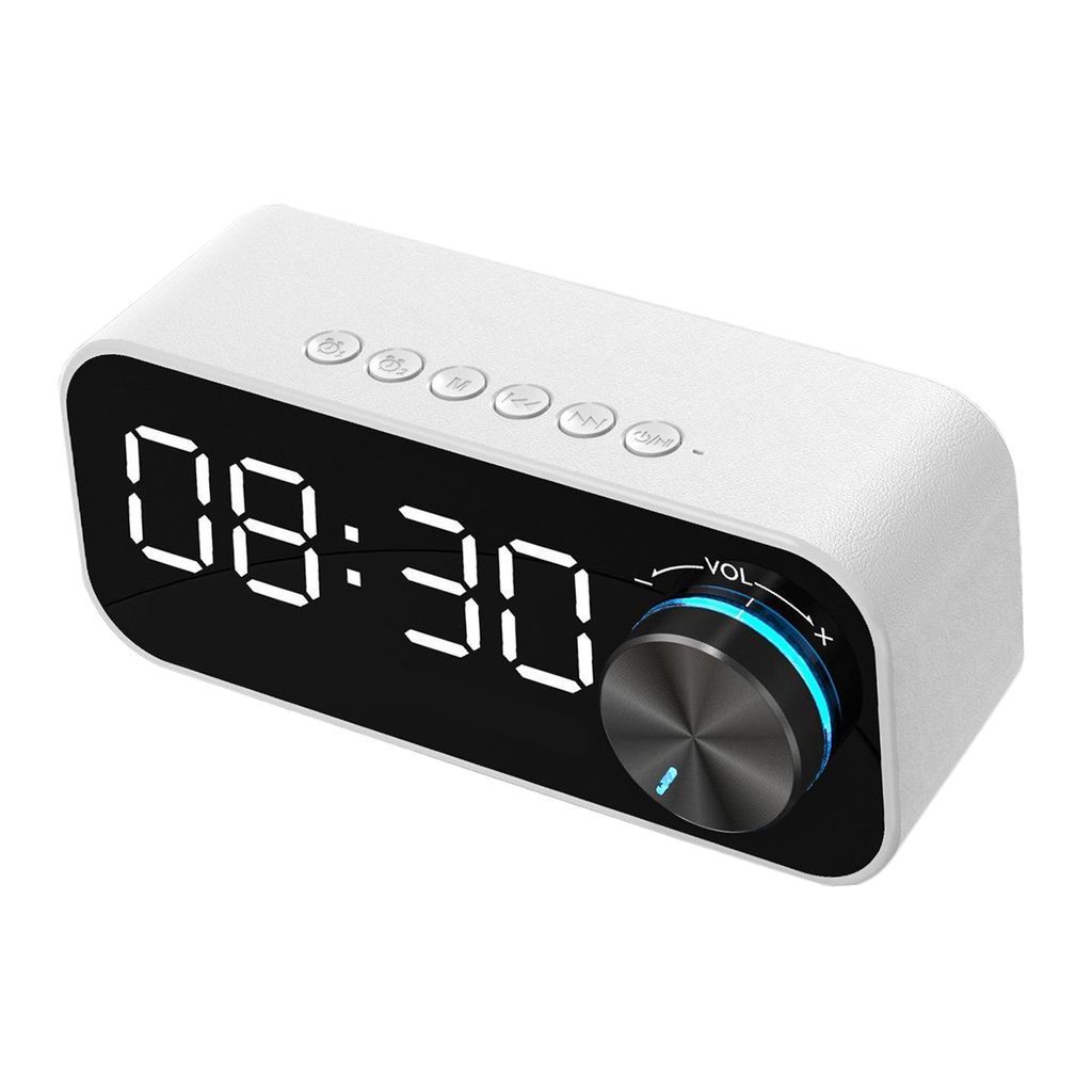 Wireless LED Wecker Digital Alarmwecker Uhr Lautsprecher MP3 FM Radio Tischuhr 