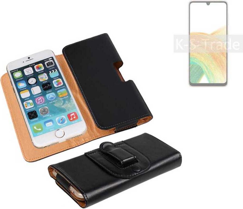 K-S-Trade Schützhülle Handyhülle kompatibel mit Samsung Galaxy A33 5G Holster Gürtel Tasche Schutzhülle Handy-Tasche Smartphone Case Seitentasche