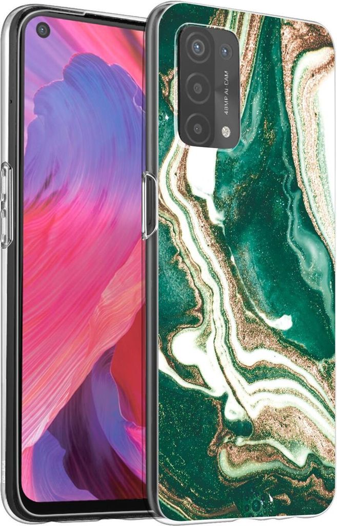 Conie Muster Schutzhülle für OPPO A54 5G / A74 5G Tasche Silikon Case Bild Cover Bumper TPU Hülle als Motiv 3