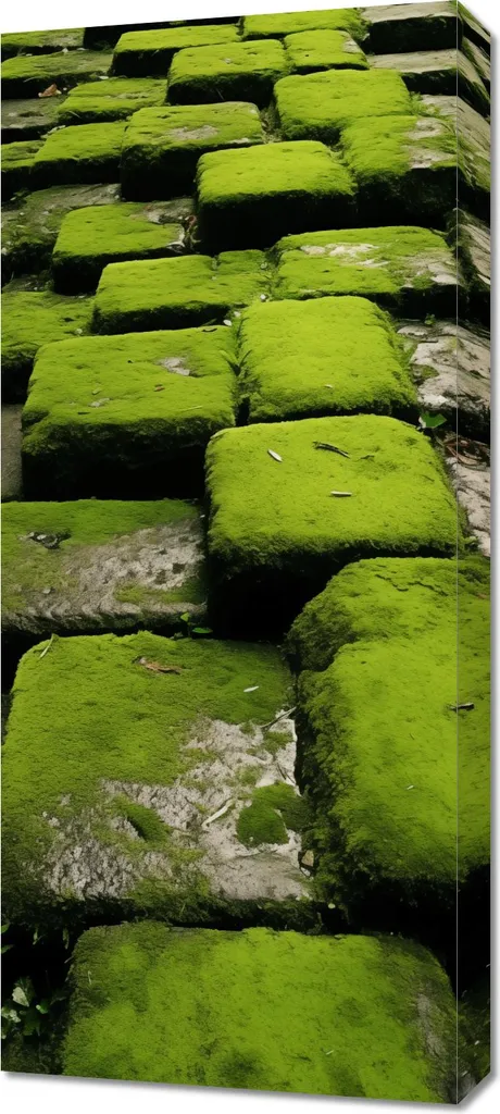 Quadro 40x90 cm Mosaico verde