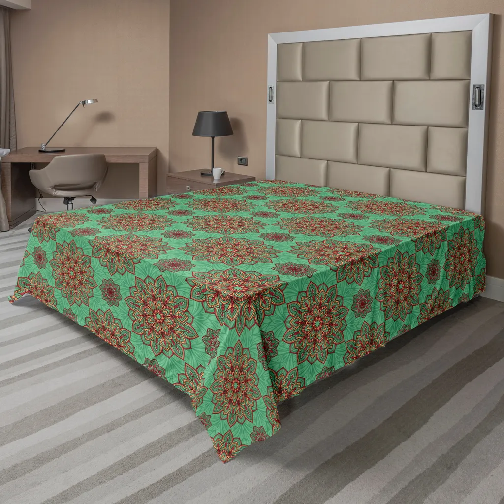 Drap décoratif turquoise ultra doux 266x260cm style tribal et coloré