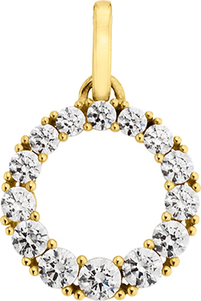 Orolino Anhänger 333/- Gold 1,9cm gelb Zirkonia 067340166