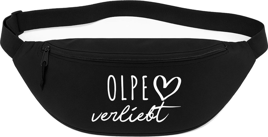 Huuraa Bauchtasche Olpe verliebt 2,5 Liter Black Polyester Crossbody Bag Geschenkidee