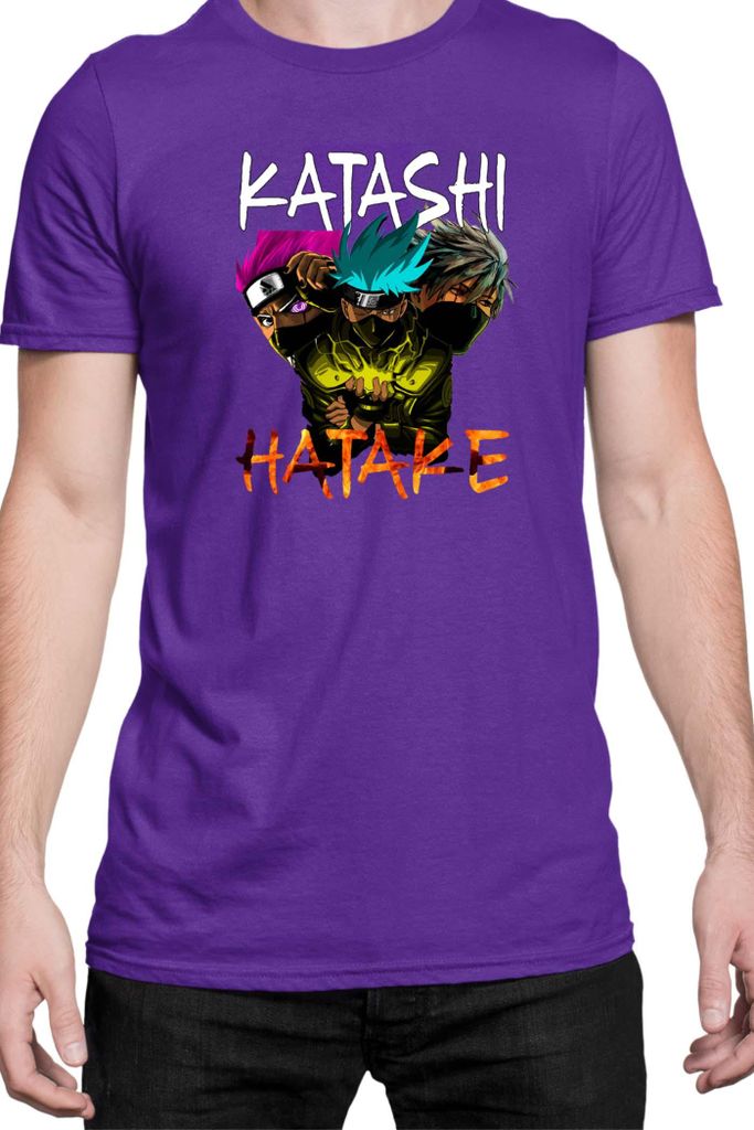 Herren T-Shirt Naruto Kakashi Hatake 09, Man 2XL / Lila