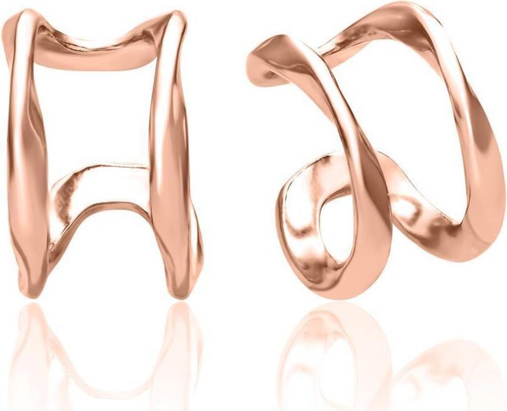 Ear Cuffs für Damen aus rosévergoldetem 925er Silber von JEWLIX