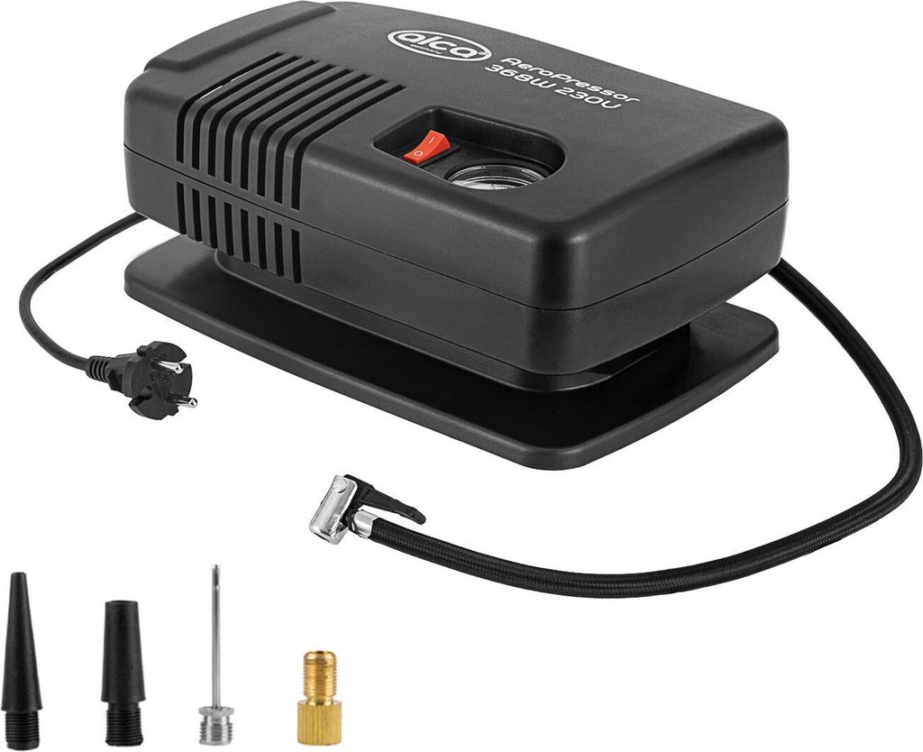 alca Kompressor Auto und Fahrrad elektrische Luftpumpe, 230V Luftkompressor, 8,6 bar, Steckdose